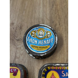 Anciennes Boites de Conserve HENAFF, lot de 3 / ROSE BUNKER