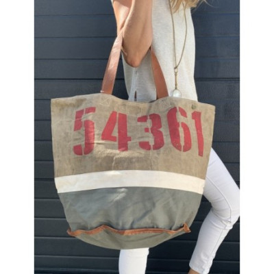 Grand Sac en toile militaire recyclée - Retro / ROSE BUNKER