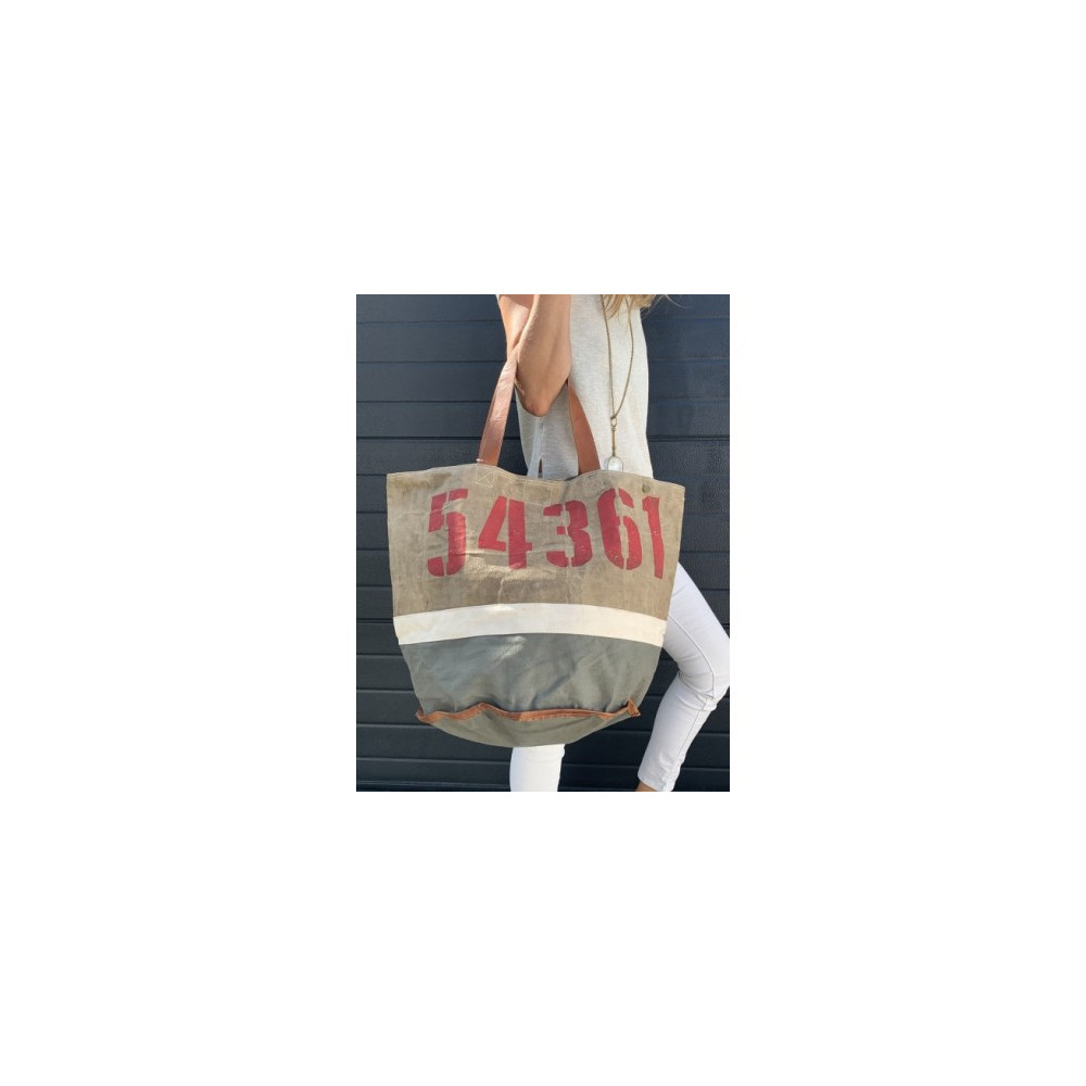 Grand Sac en toile militaire recyclée - Retro / ROSE BUNKER