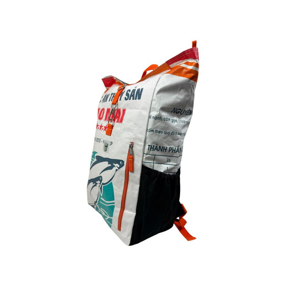 Sac à Dos Unique en Toile recyclé, blanc, Pour l'aventure / ROSE BUNKER
