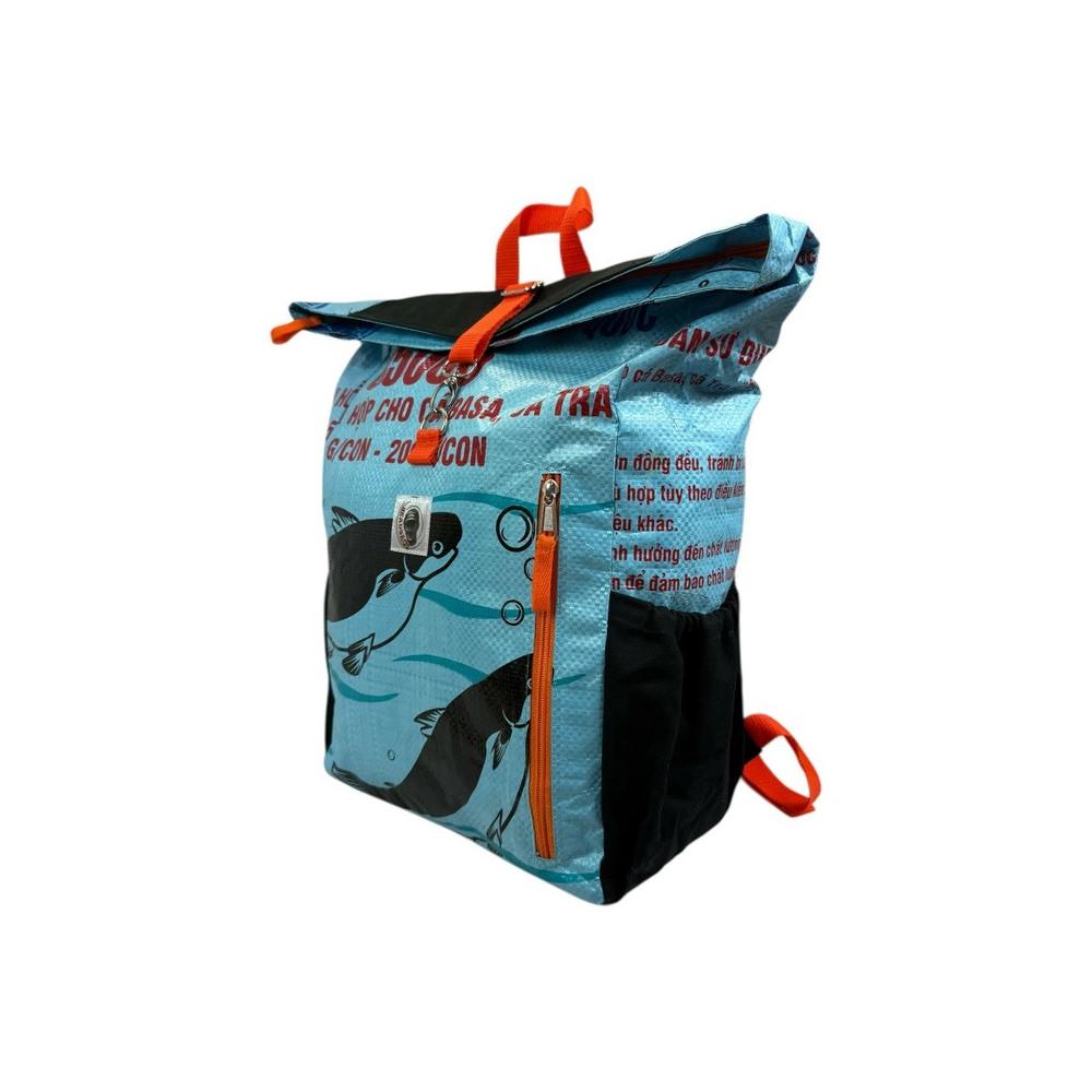 Sac à Dos Unique en Toile recyclé, Bleu, Pour l'aventure / ROSE BUNKER