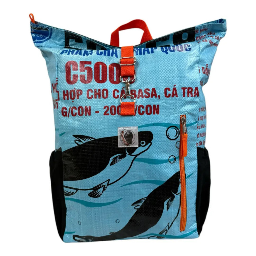 Sac à Dos Unique en Toile recyclé, Bleu, Pour l'aventure / ROSE BUNKER