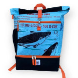 Sac à Dos Sport en matière Recyclé, Poisson Bleu