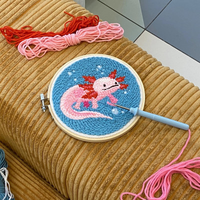Kit de Broderie Punch Needle, Axolotl / ROSE BUNKER