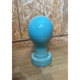 Tête à Chapeau Décorative en céramique turquoise, Vintage / ROSE BUNKER