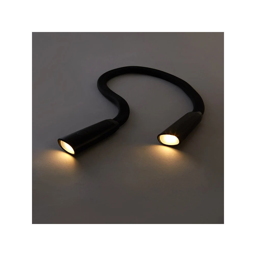Liseuse lampe LED rechargeable mains libres - Kikkerland