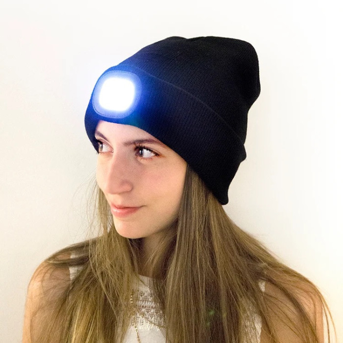 Bonnet lampe rechargeable , taille unique