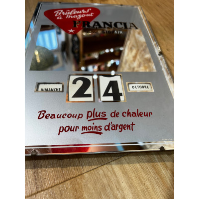 Miroir calendrier publicitaire vintage, Francia / ROSE BUNKER