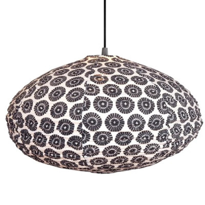 Suspension en Tissu, Lampe, boule Japonaise, Ovale  / ROSE BUNKER