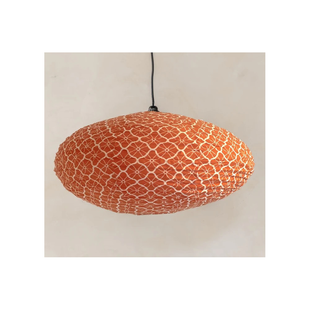 Suspension en Tissu, Lampe, boule Japonaise, Ovale  / ROSE BUNKER