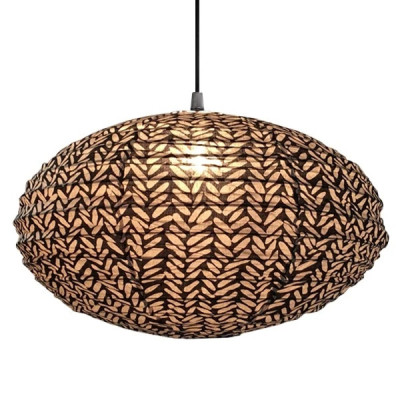 Suspension en Tissu, Lampe, boule Japonaise, Ovale  / ROSE BUNKER