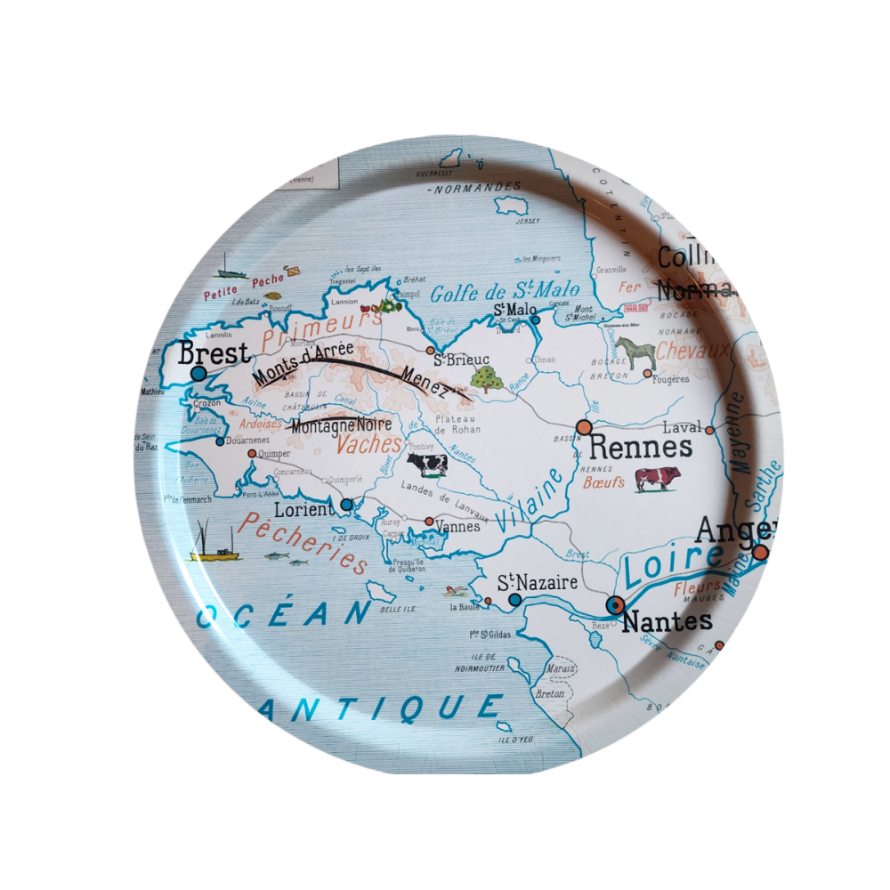 Plateau Rond, Bretagne, Carte Vintage / ROSE BUNKER