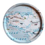 Plateau Rond, Bretagne, Carte Vintage / ROSE BUNKER
