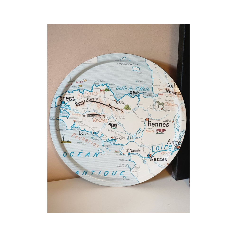Plateau Rond, Bretagne, Carte Vintage / ROSE BUNKER