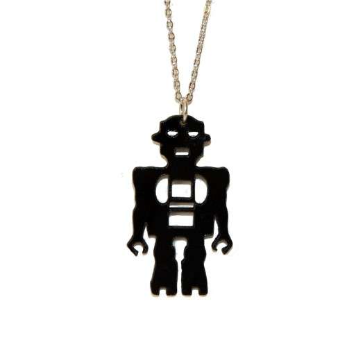 Collier vinyle ""ROBOT"" Bijoux Johnny Records