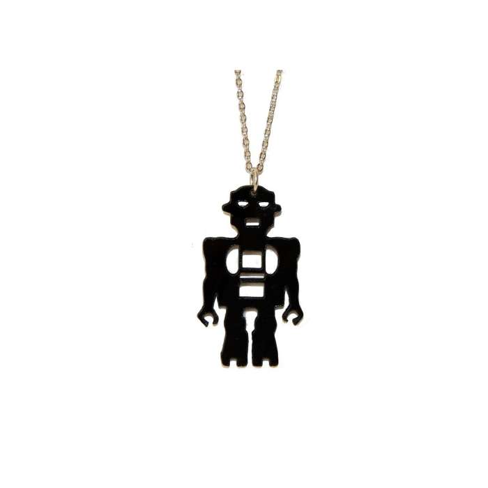 Collier vinyle ""ROBOT"" Bijoux Johnny Records