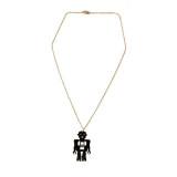 Collier robot en vinyle recyclé Johnny Records - Rose Bunker